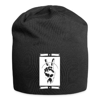 Peace Hand Sign Peace - Jersey Beanie - black - Front