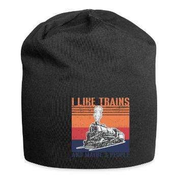 Lokführer Bahn Design I Model Eisenbahn - Jersey-Beanie - Schwarz - Vorne