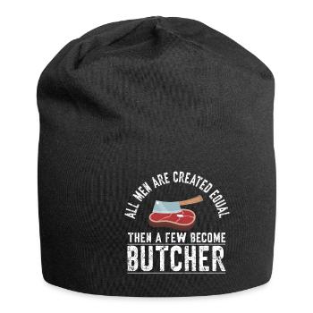 Metzger Fleischer Sprücher I Metzgerei - Jersey-Beanie - Schwarz - Vorne
