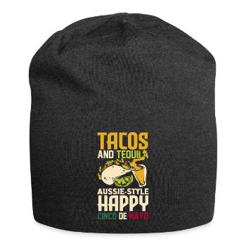 Tacos and tequila Aussie-style Happy Cinco de Mayo - Jersey-Beanie - Anthrazit - Vorne