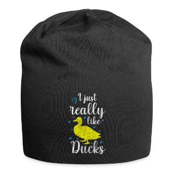 Duck Quack Nature - Jersey Beanie - black - Front