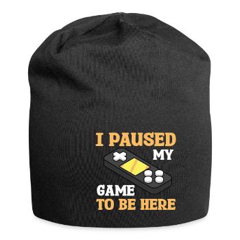 Gamer Geschenk Gaming Spruch für Zocker - Jersey-Beanie - Schwarz - Vorne