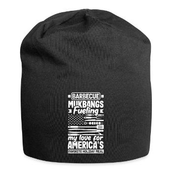 Mukbang and Barbecue on 4th of July - Jersey-Beanie - Schwarz - Vorne