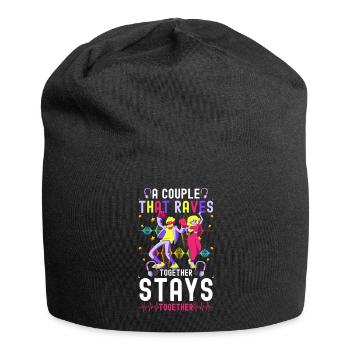 Rave House Musik Energie - Jersey-Beanie - Schwarz - Vorne