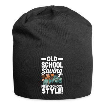 Old-School Saving New-School Style - Jersey-Beanie - Schwarz - Vorne