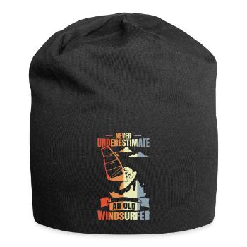 Grand-père véliplanchiste - Bonnet en jersey - noir - Devant