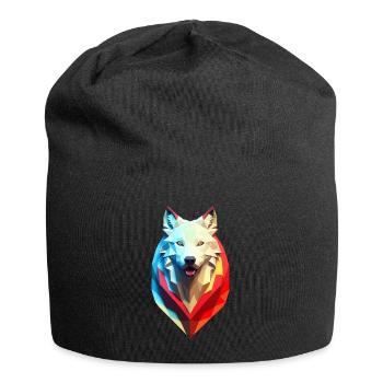 Loup #2 - Bonnet en jersey - noir - Devant