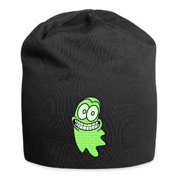 Geist an der Wand | Gespenst, Halloween, - Jersey-Beanie - Schwarz - Vorne