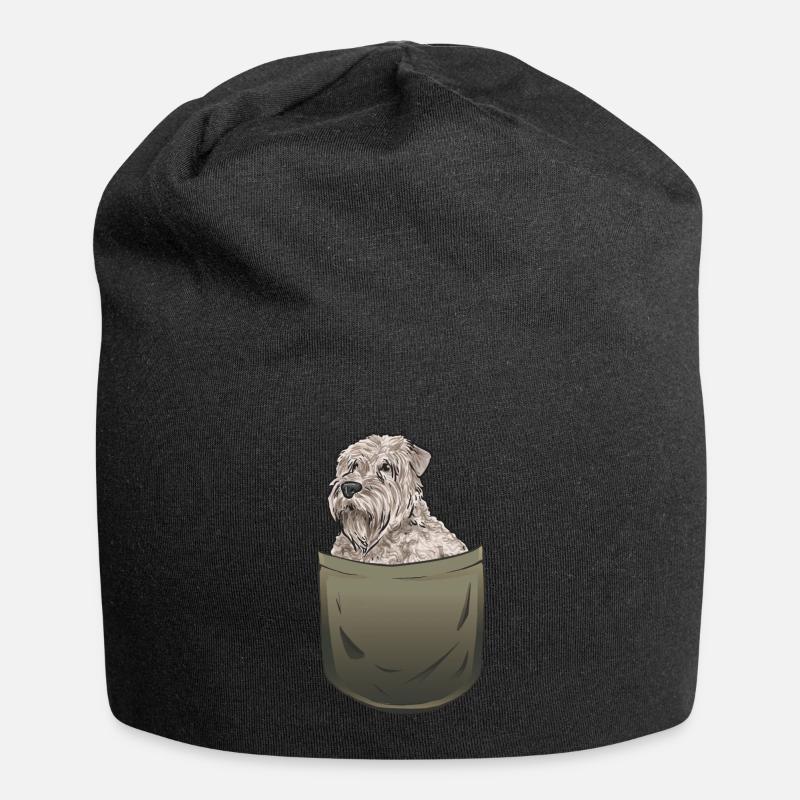 Irish Soft Coated Wheaten Terrier - Jersey-Beanie - Schwarz