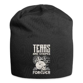 Emoticon Emo Tears and Stripes Forever Emocore - Jersey-Beanie - Schwarz - Vorne