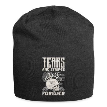 Emoticon Emo Tears and Stripes Forever Emocore - Jersey-Beanie - Anthrazit - Vorne