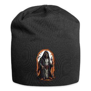 Grim Reaper Magie Halloween Mort-vivant Squelette - Bonnet en jersey - noir - Devant