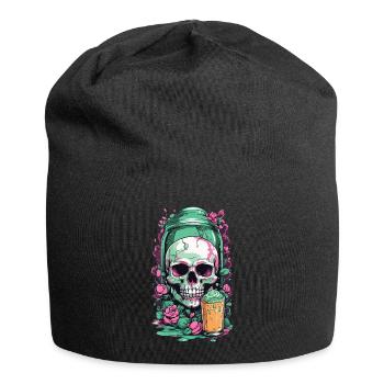 Gothic Skull Pastel Poison Halloween Design - Jersey-Beanie - Schwarz - Vorne