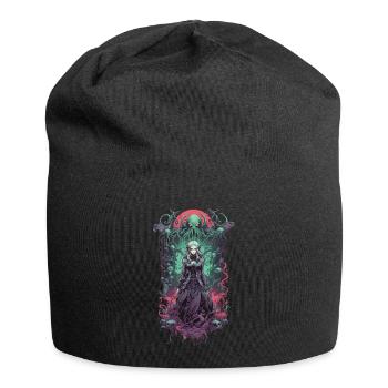 Gothic Aesthetic Underworld Anime witchcraft Girl - Jersey Beanie - black - Front