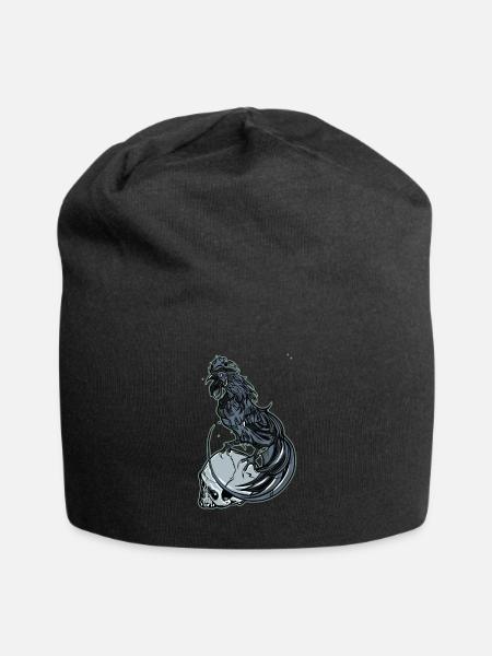 Hahn // Angry Rooster - Jersey-Beanie - Schwarz