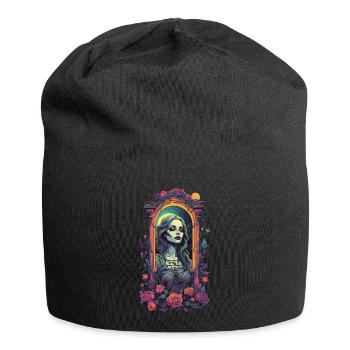 Gothique victorien esthétique rétro fille - Bonnet en jersey - noir - Devant