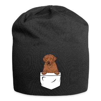 Foxred Labrador Fox Red Labrador Retriever - Jersey Beanie - black - Front