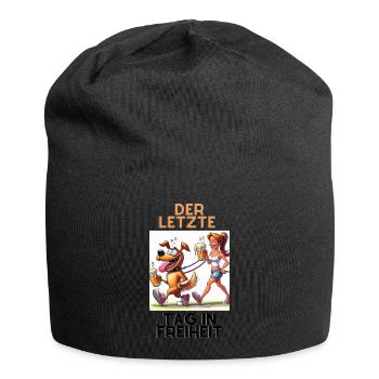 Der letzte Tag in Freiheit - Jersey-Beanie - Schwarz - Vorne