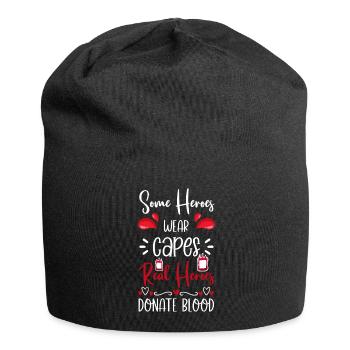 Blutspende Danke Gemeinsam Ehrenamt - Jersey-Beanie - Schwarz - Vorne