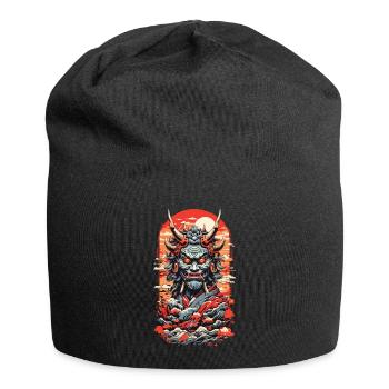 Vintage Japan Oni Demon Ukiyo-E Otaku Design - Jersey Beanie - black - Front