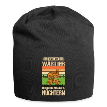 Treckerdemo Bauernprotest Bauern Protest Landwirt - Jersey-Beanie - Schwarz - Vorne