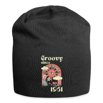 Groovy since 1961 with retro graphics - Jersey Beanie - black - Front