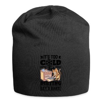 Trop froid pour suivre un régime, cuisons le réconfort - Bonnet en jersey - noir - Devant