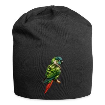 Green Cheek Conure Cute Conure Parrot - Jersey Beanie - black - Front