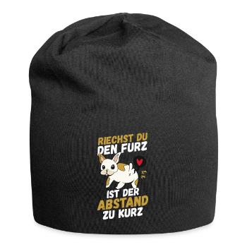 Riechst Du Den Furz Ist Der Abstand Zu Kurz - Jersey-Beanie - Schwarz - Vorne