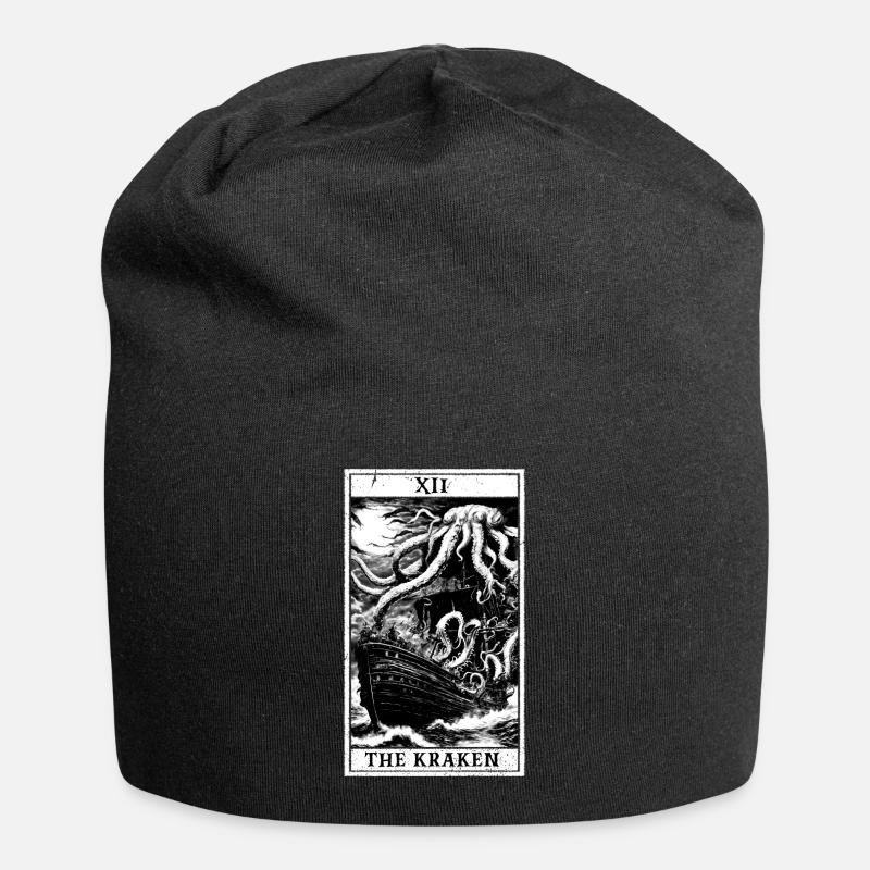 Kraken-Tarot - Jersey-Beanie - Schwarz