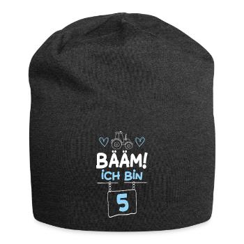Bääm I’m 5 Tracteur - Bonnet en jersey - charbon - Devant