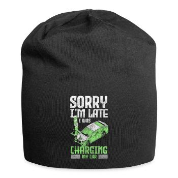 E-Auto Innovation - Jersey-Beanie - Schwarz - Vorne