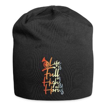Life Is Full of Highs and Horns - Jersey Beanie - black - Front