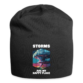 Severe Weather Storm Tornado Hurricane Storm Chaser - Jersey Beanie - black - Front