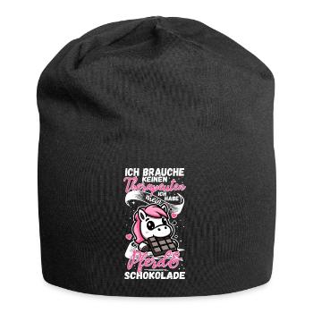 Funny Horse Saying Therapist Horse - Jersey Beanie - black - Front