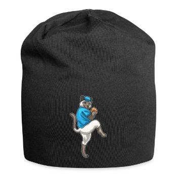 Siamese Cat Baseball Baseball Glove - Jersey Beanie - black - Front