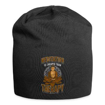 Yoga Frieden Spirituell - Jersey-Beanie - Schwarz - Vorne