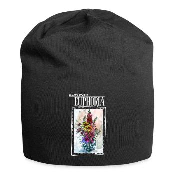 Conception de fleurs d’euphorie - Escape Society - Bonnet en jersey - noir - Devant