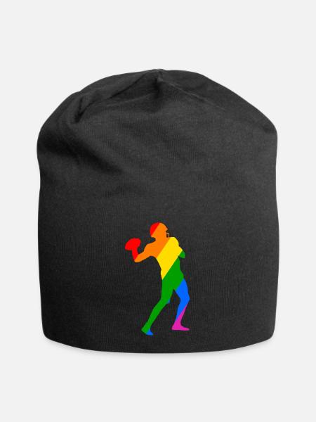 Rainbow Football Player - Jersey-Beanie - Schwarz