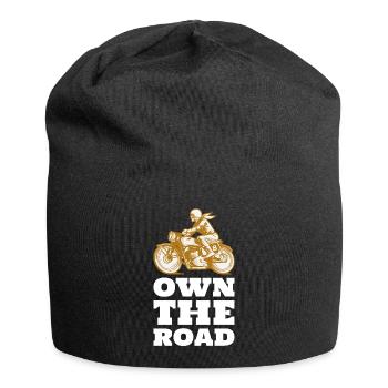 OWN THE ROAD Biker gift T-shirt - Jersey Beanie - black - Front