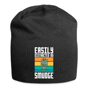 Easily Distracted By Smudge Burning Herbs Smudging - Jersey-Beanie - Schwarz - Vorne
