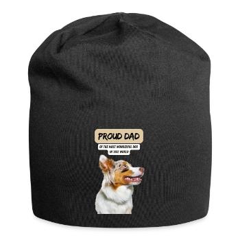 Proud Dad OF the most wonderfull dog in this world - Jersey-Beanie - Schwarz - Vorne
