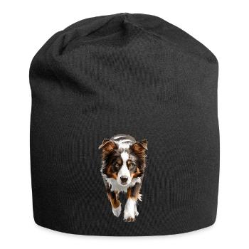 Australischer Schäferhund - Jersey-Beanie - Schwarz - Vorne