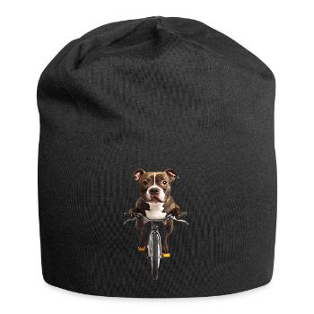 Staffordshire Bullterrier - Jersey-Beanie - Schwarz - Vorne