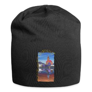 Historisches Dortmunder Hafenamt - Jersey-Beanie - Schwarz - Vorne