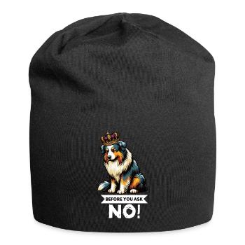Avant de demander aux Australian Shepherds Aussie Aussies - Bonnet en jersey - noir - Devant