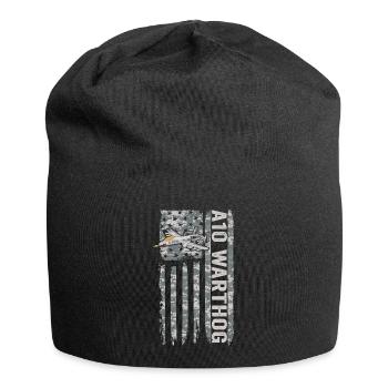 A-10 Warthog American Flag Military Camouflage - Jersey Beanie - black - Front