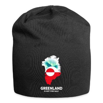 Flagge Grönland Weihnachten Geschenk Arktis - Jersey-Beanie - Schwarz - Vorne