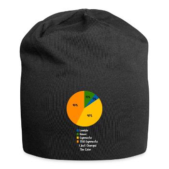 Gymnastique Pie Chart Life Drôle de Gymnaste - Bonnet en jersey - noir - Devant