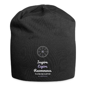 Expire. Yoga Méditation Bien-être - Bonnet en jersey - noir - Devant
